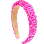 Julia Hot Pink Beaded Headband