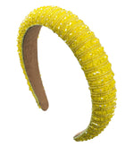 Julia Yellow Beaded Headband