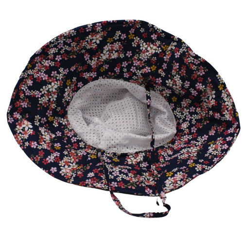 Kids Blue Floral Bucket Hat