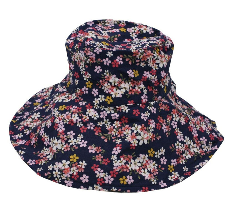 Kids Blue Floral Bucket Hat