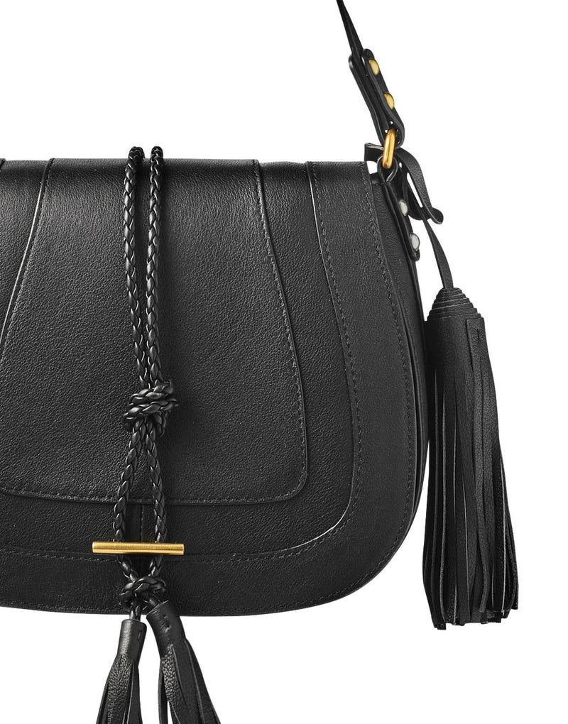 'Harriet' Maxi Saddle Bag, Black