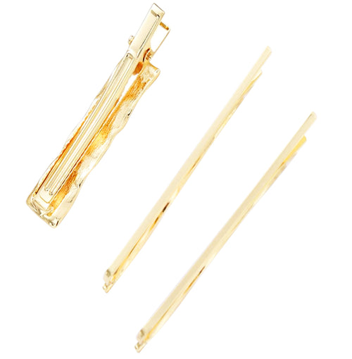 Nikki Gold Hair Clip Set, Brights