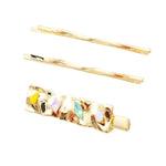 Nikki Gold Hair Clip Set, Pastel