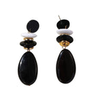 Cosetta Black & White Beaded Earrings